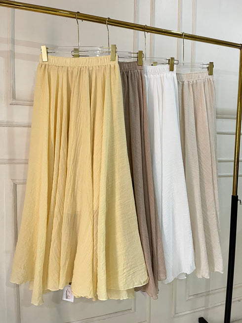 Summer Cotton Flare Long Skirts